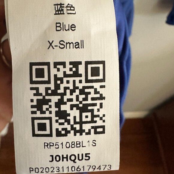 Blue Mesh Long Sleeve Square Neck Ruched Bodycon Mini Dress, Size XS - Picture 8 of 8